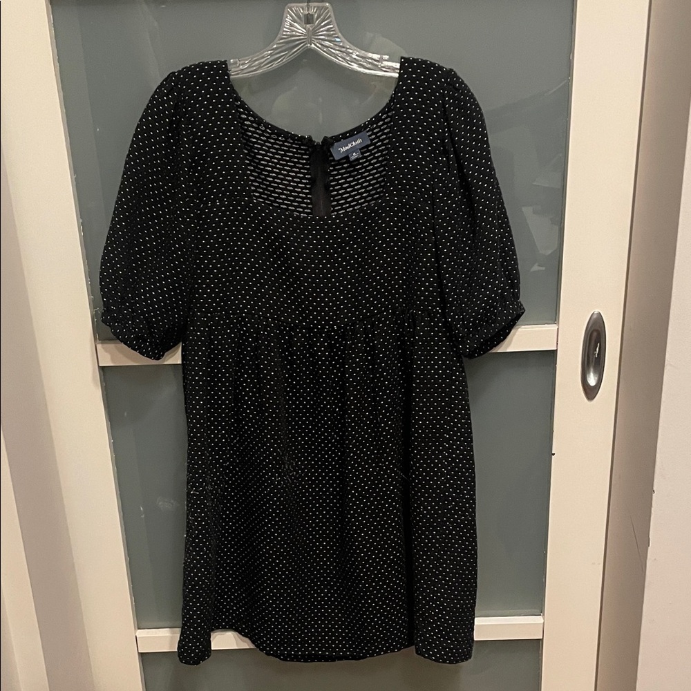Modcloth Black and White Dot Patterned Dress, GUC, Size 8